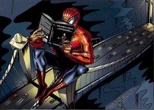 zSpiderman with book
